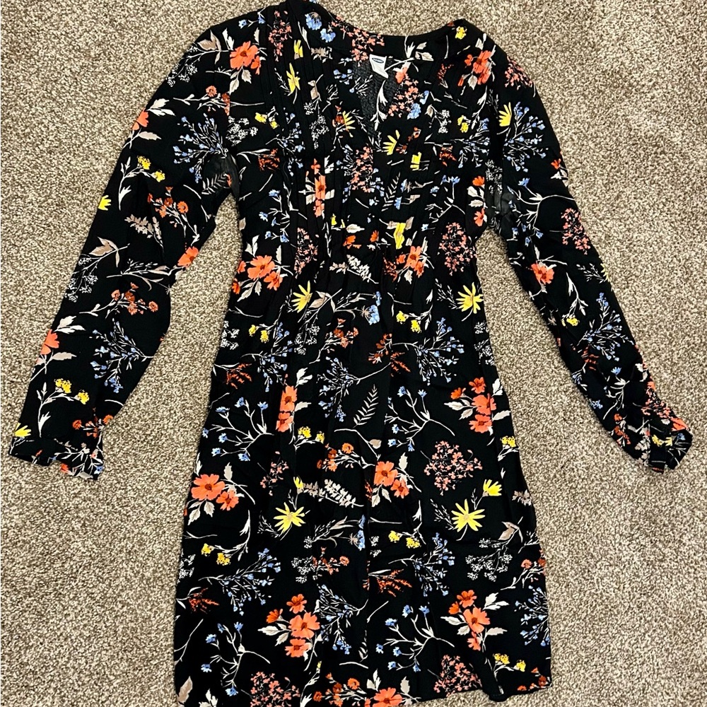 Old Navy Black Floral Dress